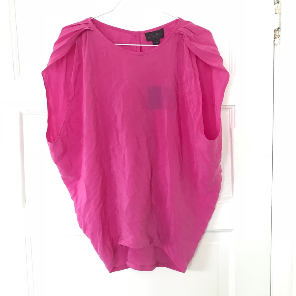 Anne Klein Pink Blouse 100% Silk Size S